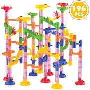 Translucent Marble Maze Race Game Set--109Pcs Colorful Educational Construction Maze Block Toy Set for Kids Parent-Child Game Wekity Marble Run Track Toy Set Colorful